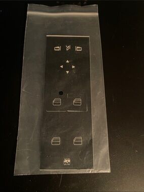 Black window/door replacement decals- Clear vinyl black with white detail